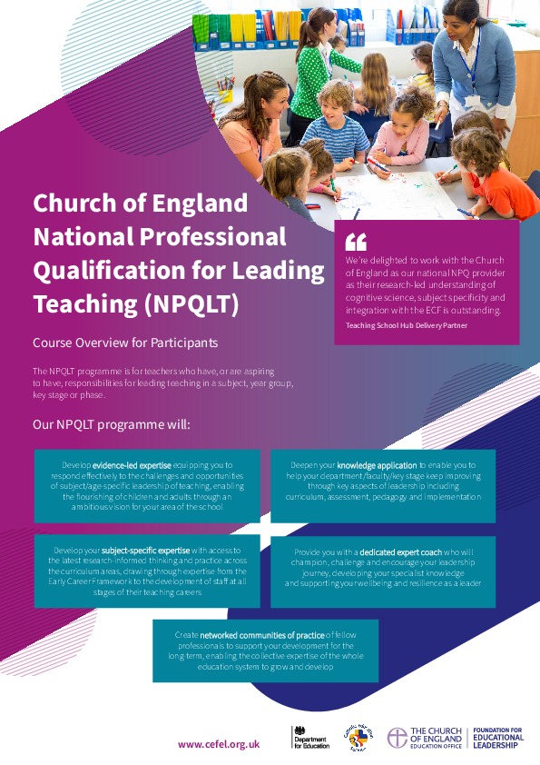 NPQLT Course Overview